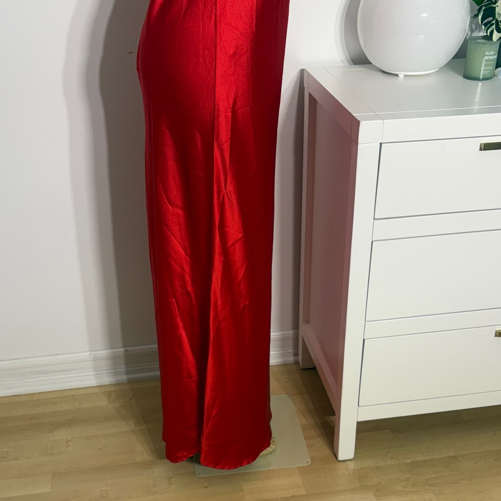 Forever 21 Red Satin Halter Maxi Dress - Picture 5 of 9